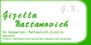 gizella mattanovich business card